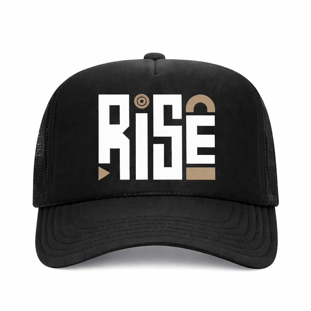 Black RISE Trucker Fit Snapback